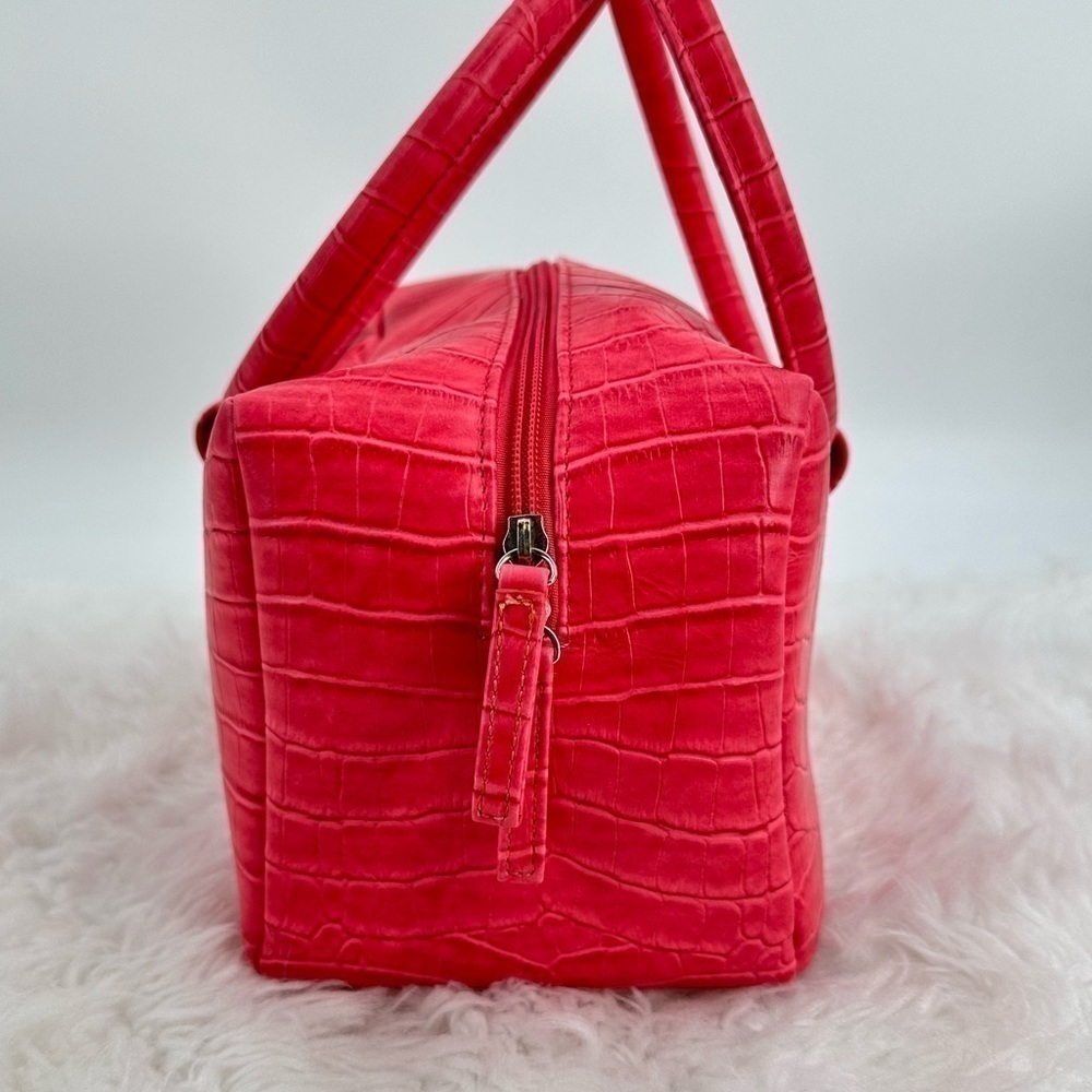 Susan Nichole Pink Crocodile Vegan Leather Oneness with Earth Hand/Cosmetic Bag - Picture 5 of 15